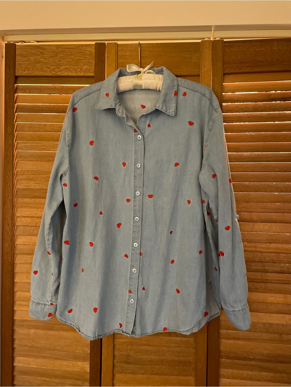 Jane and Delancey Denim Shirt EUC.